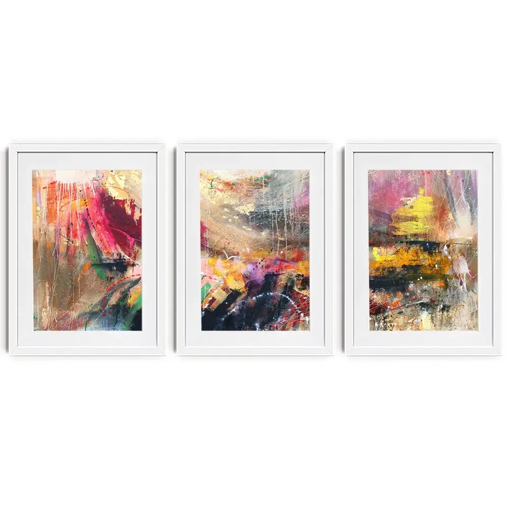 Abstract Story Framed Art Print Trio Abstract Story Framed Art Print Trio wall art product Studio Paint-Ing