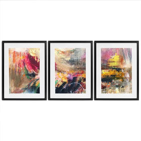Abstract Story Framed Art Print Trio Abstract Story Framed Art Print Trio wall art product Studio Paint-Ing