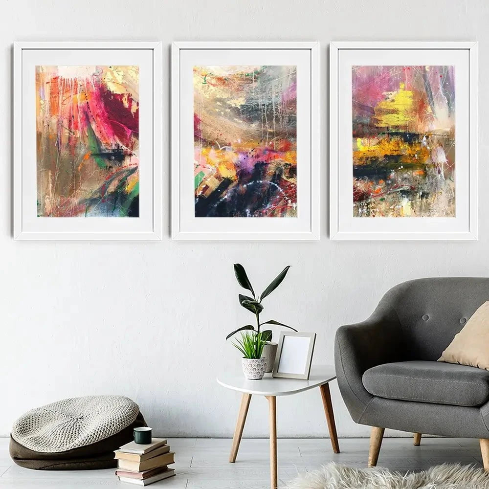 Abstract Story Framed Art Print Trio Abstract Story Framed Art Print Trio wall art product Studio Paint-Ing