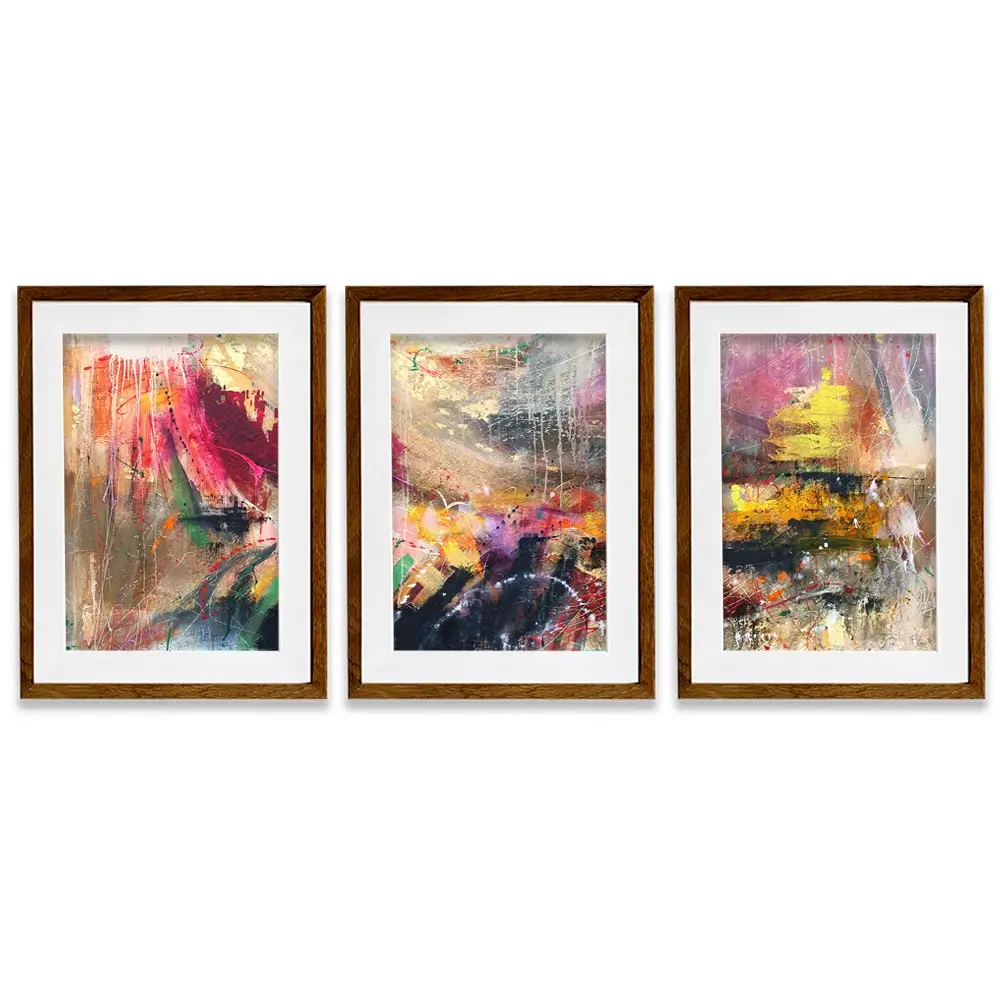 Abstract Story Framed Art Print Trio Abstract Story Framed Art Print Trio wall art product Studio Paint-Ing
