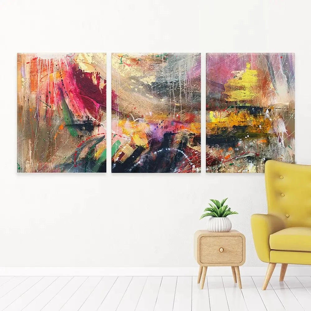 Abstract Story Trio Canvas Print Abstract Story Trio Canvas Print wall art product Studio Paint-Ing