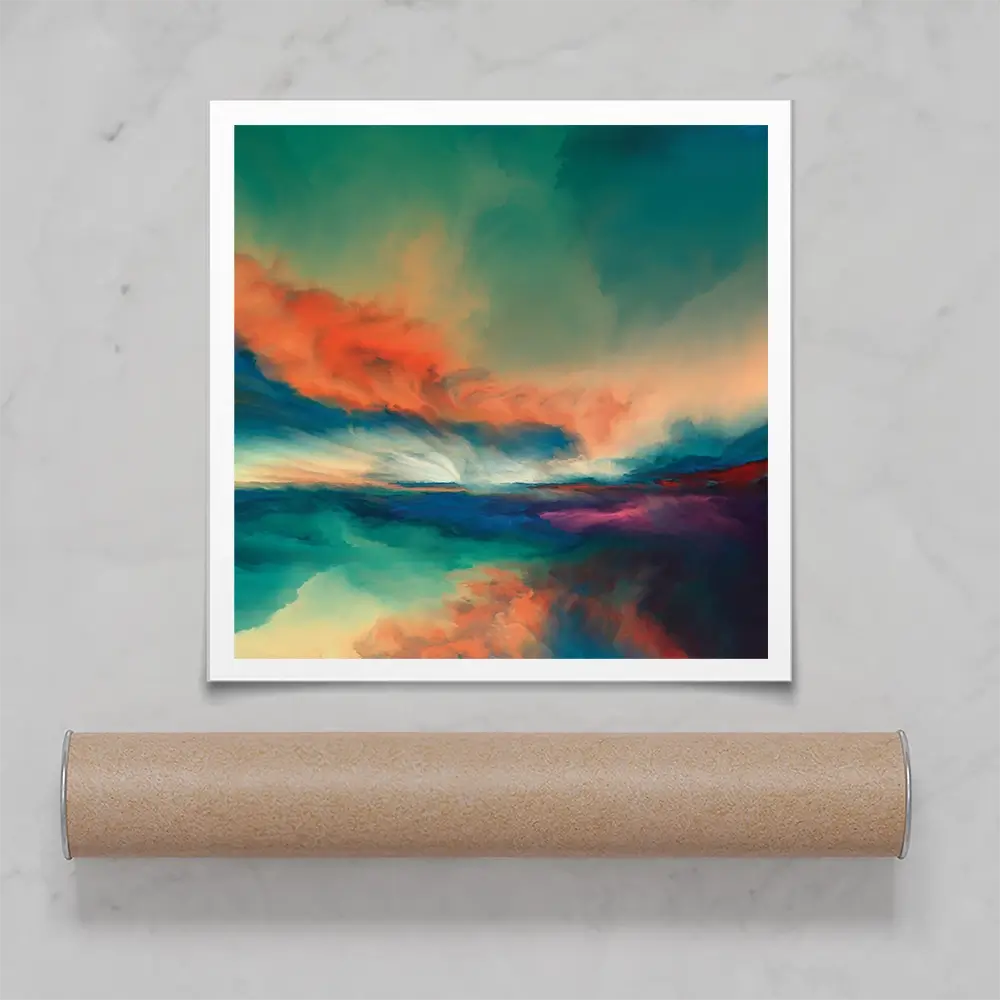 Abstract Sunset Square Art Print Abstract Sunset Square Art Print wall art product Art Print Shop