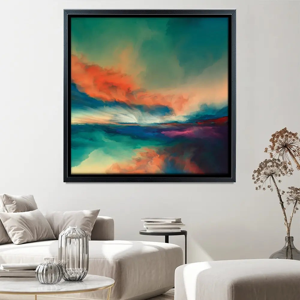 Abstract Sunset Square Canvas Print Abstract Sunset Square Canvas Print wall art product Art Print Shop