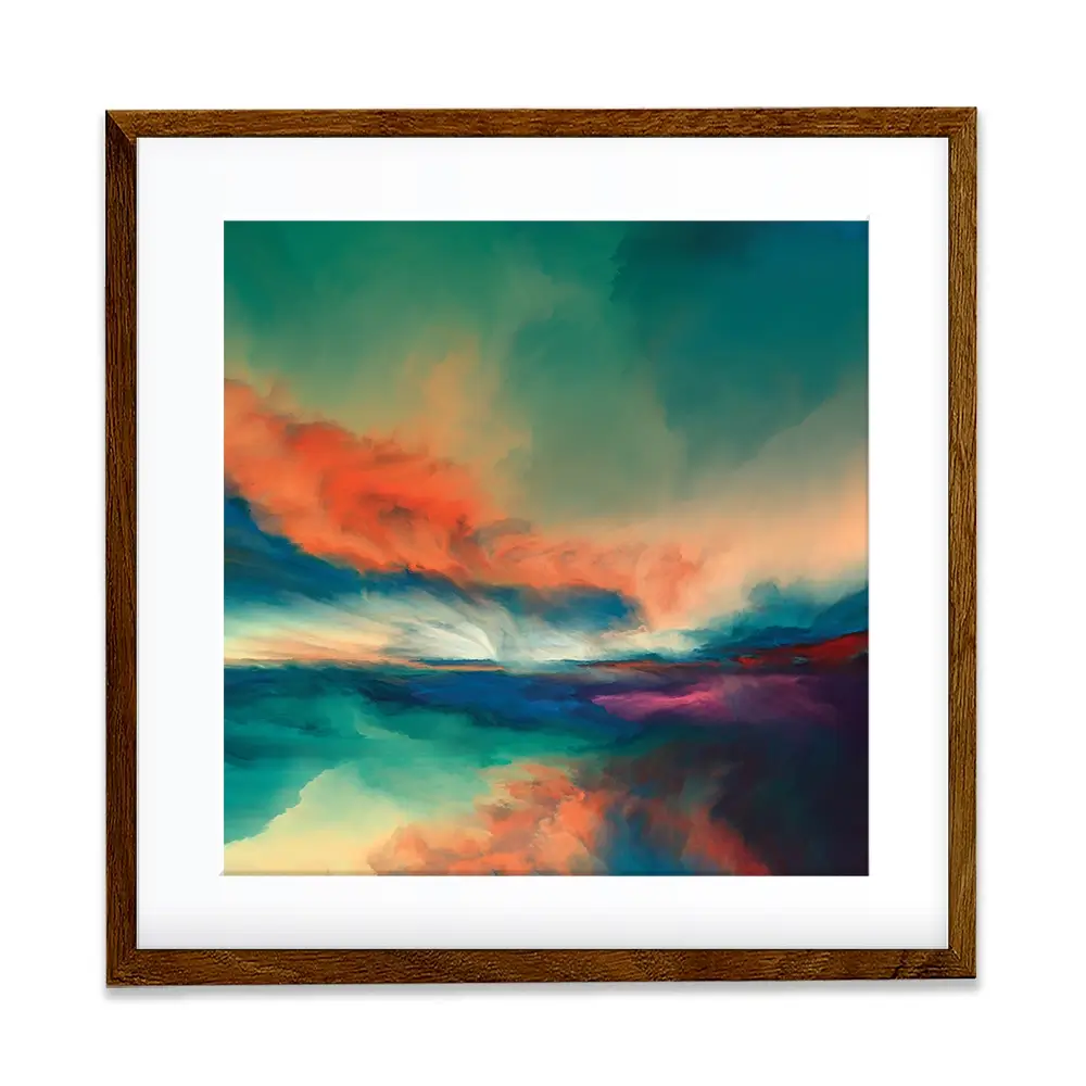 Abstract Sunset Square Framed Art Print Abstract Sunset Square Framed Art Print wall art product Art Print Shop