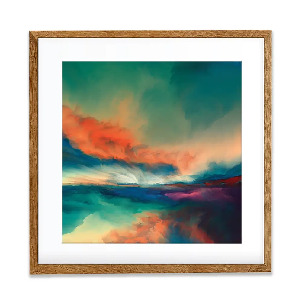 Abstract Sunset Square Framed Art Print Abstract Sunset Square Framed Art Print wall art product Art Print Shop