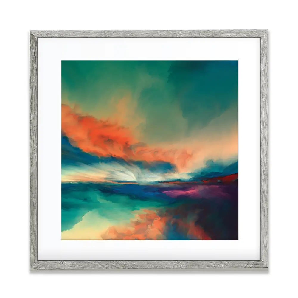 Abstract Sunset Square Framed Art Print Abstract Sunset Square Framed Art Print wall art product Art Print Shop