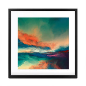Abstract Sunset Square Framed Art Print Abstract Sunset Square Framed Art Print wall art product Art Print Shop