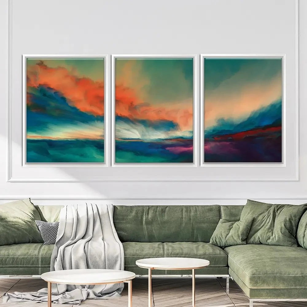 Abstract Sunset Trio Canvas Print Abstract Sunset Trio Canvas Print wall art product agsandrew / Shutterstock