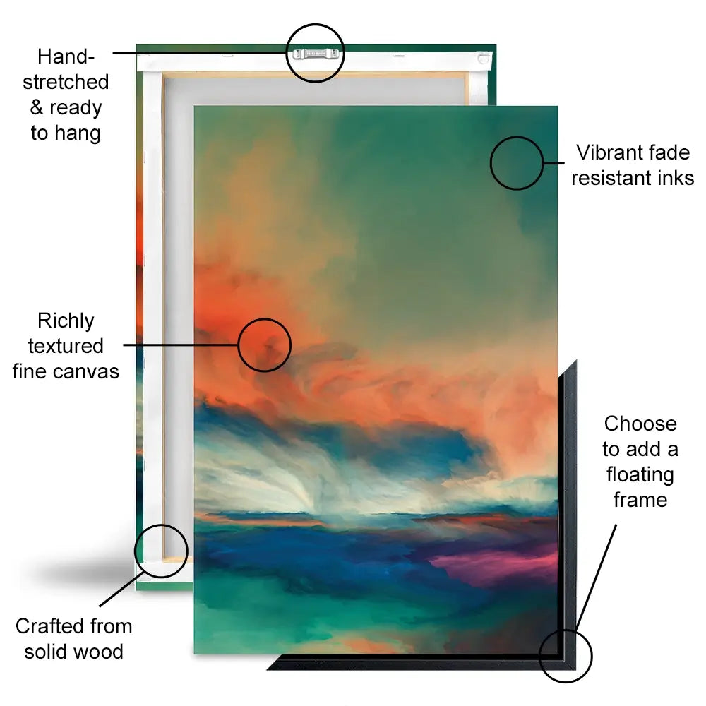 Abstract Sunset Trio Canvas Print Abstract Sunset Trio Canvas Print wall art product agsandrew / Shutterstock