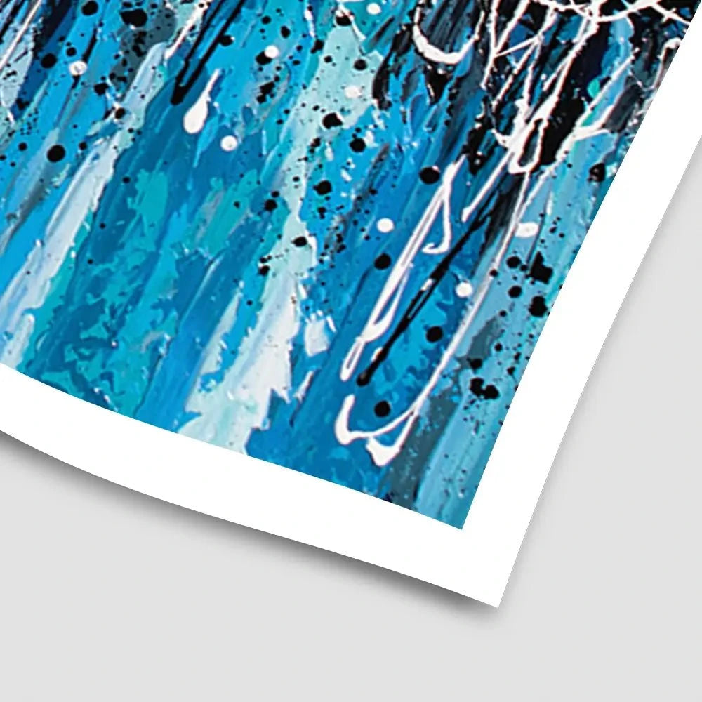 Abstract Teal Art Print Abstract Teal Art Print wall art product Olga Tkachyk