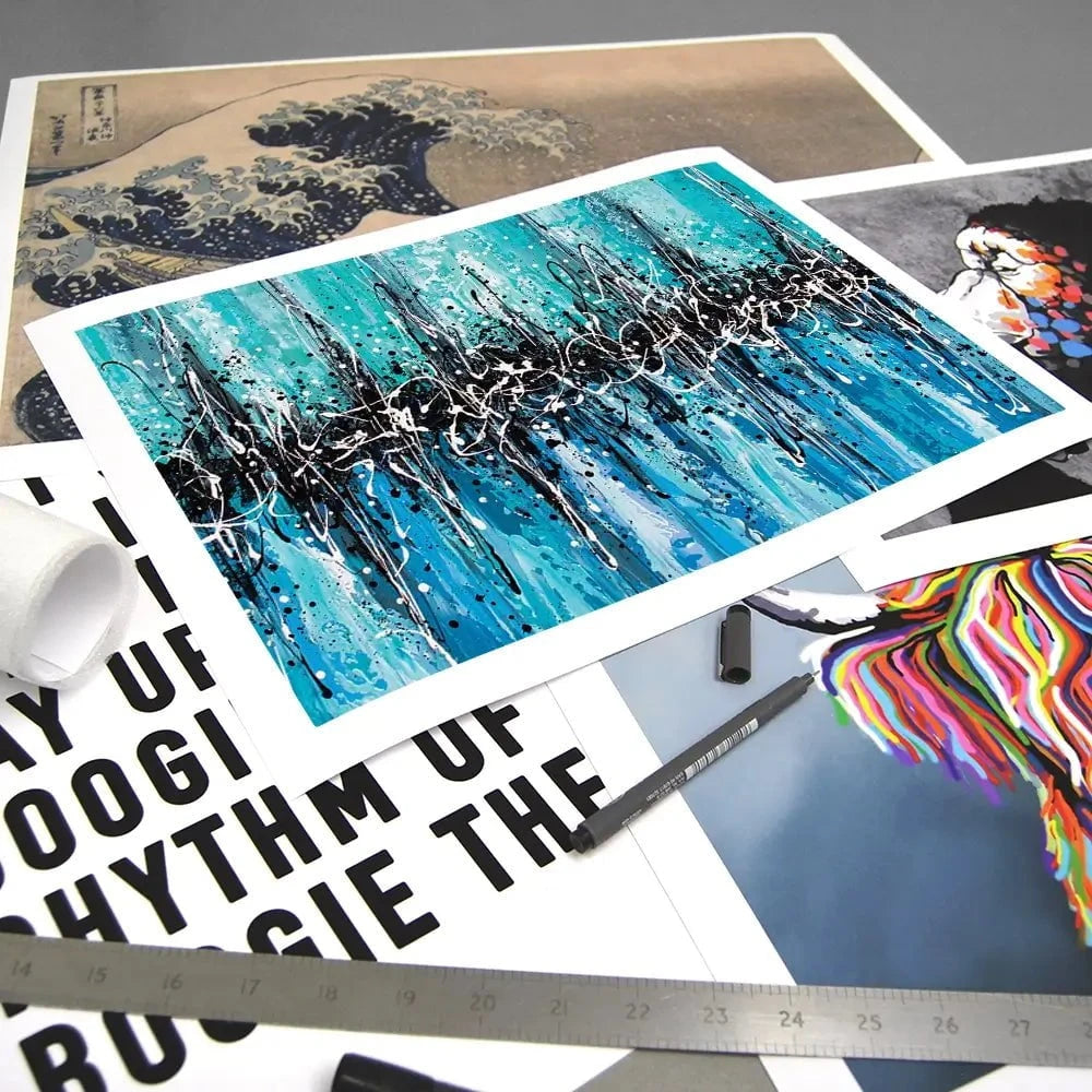 Abstract Teal Art Print Abstract Teal Art Print wall art product Olga Tkachyk