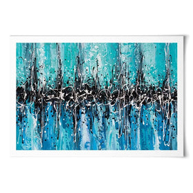 Abstract Teal Art Print Abstract Teal Art Print wall art product Olga Tkachyk