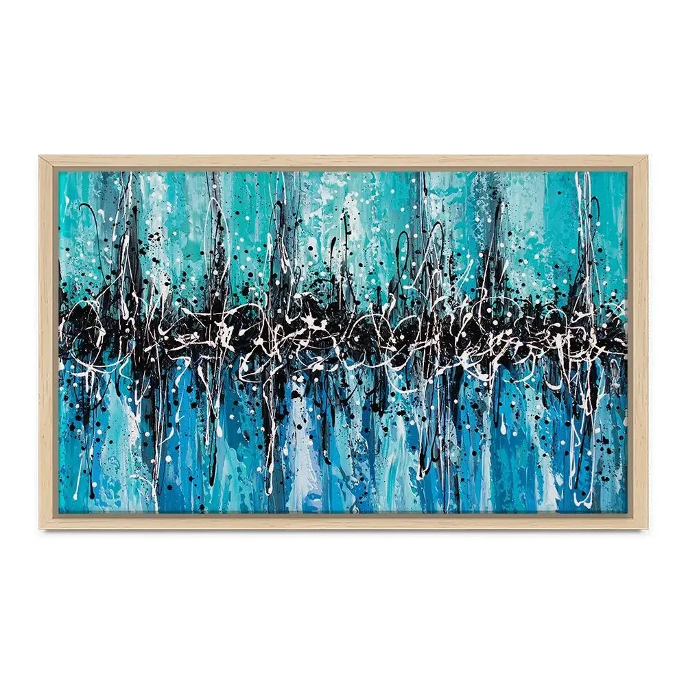 Abstract Teal Canvas Print Abstract Teal Canvas Print wall art product Olga Tkachyk