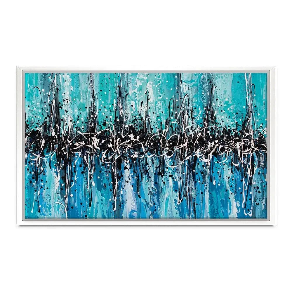 Abstract Teal Canvas Print Abstract Teal Canvas Print wall art product Olga Tkachyk