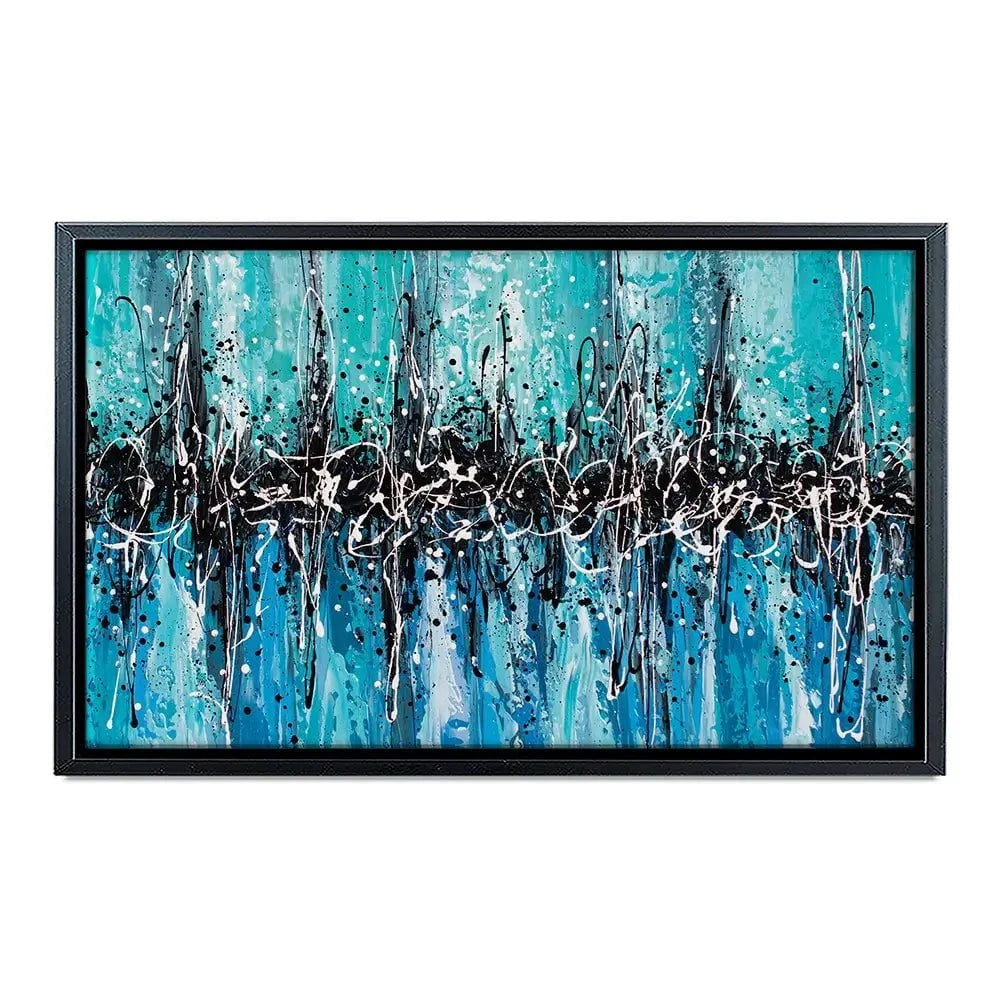 Abstract Teal Canvas Print Abstract Teal Canvas Print wall art product Olga Tkachyk