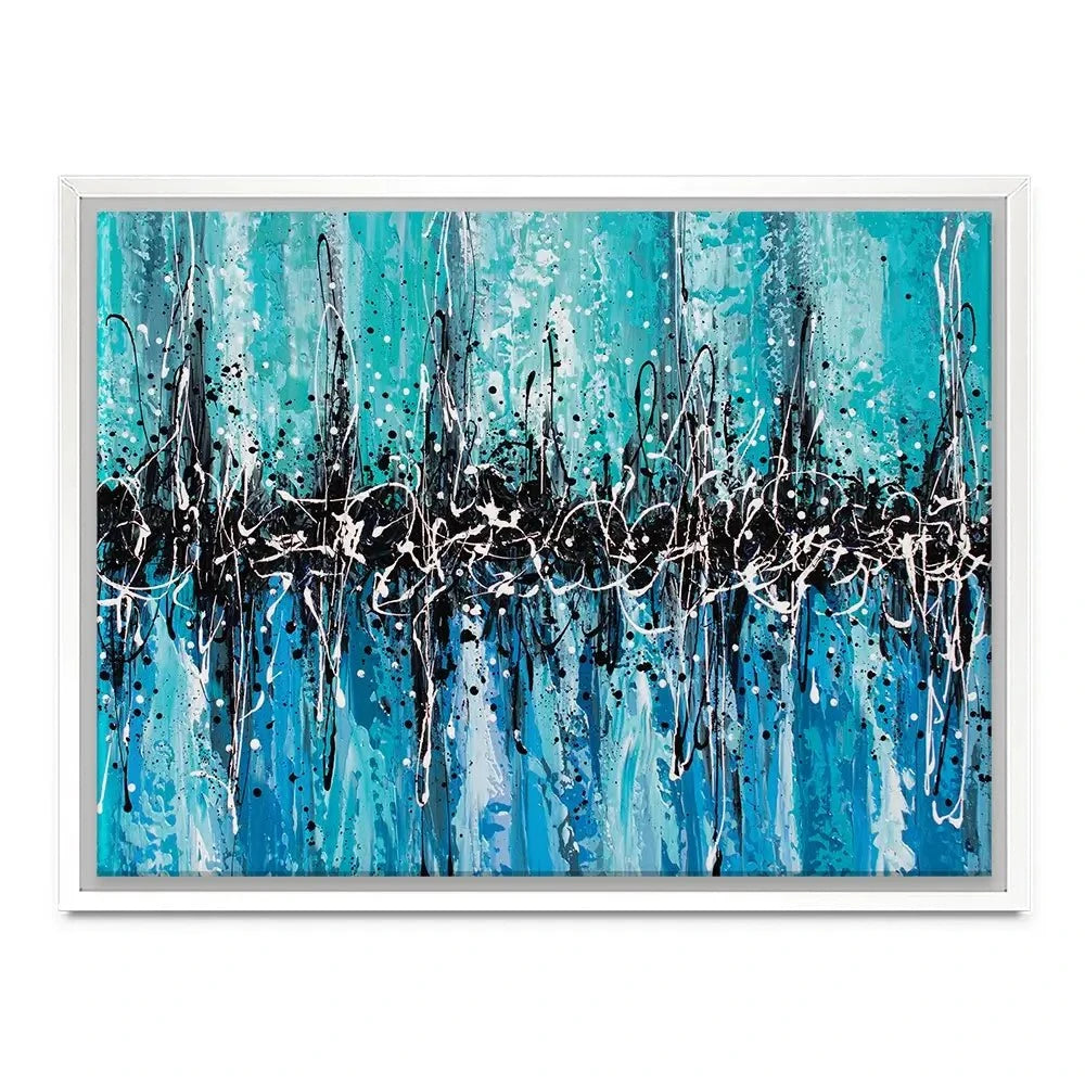 Abstract Teal Canvas Print Abstract Teal Canvas Print wall art product Olga Tkachyk