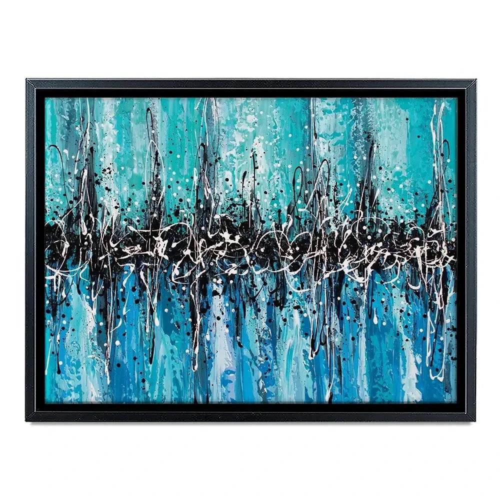 Abstract Teal Canvas Print Abstract Teal Canvas Print wall art product Olga Tkachyk