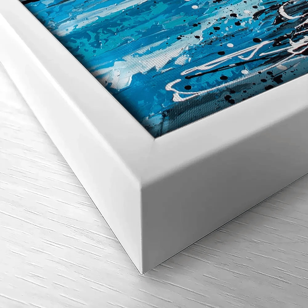 Abstract Teal Canvas Print Abstract Teal Canvas Print wall art product Olga Tkachyk