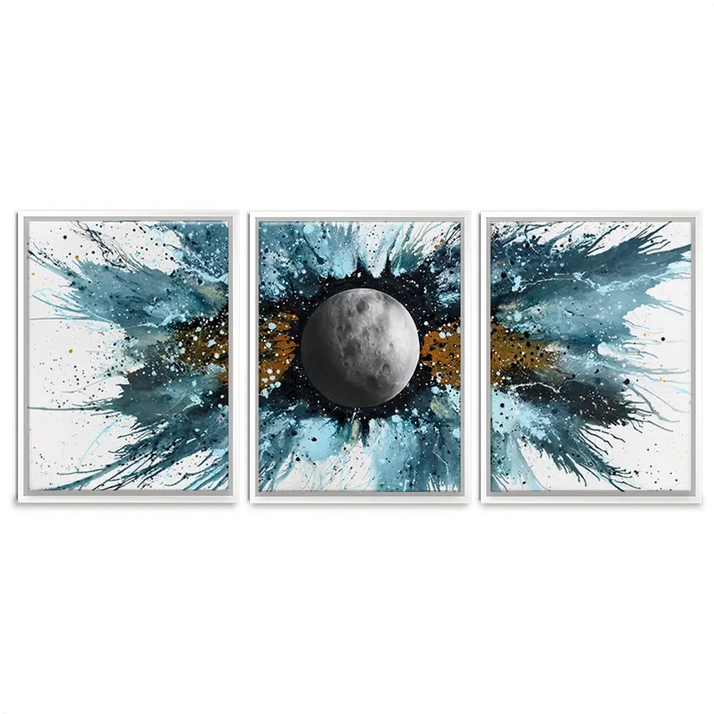 Abstract Universe Silent Moon Trio Canvas Print Abstract Universe Silent Moon Trio Canvas Print wall art product Ashvin Harrison