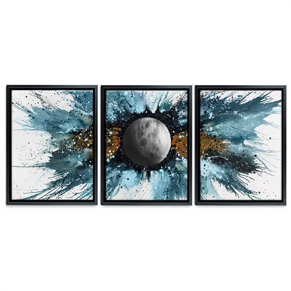 Abstract Universe Silent Moon Trio Canvas Print Abstract Universe Silent Moon Trio Canvas Print wall art product Ashvin Harrison
