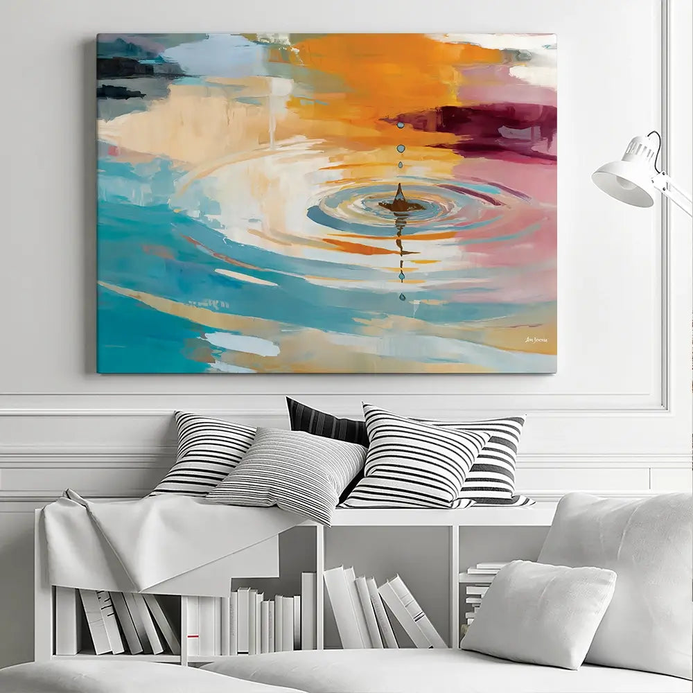 Abstract Water Ripple Canvas Print Abstract Water Ripple Canvas Print wall art product Leon Devenice