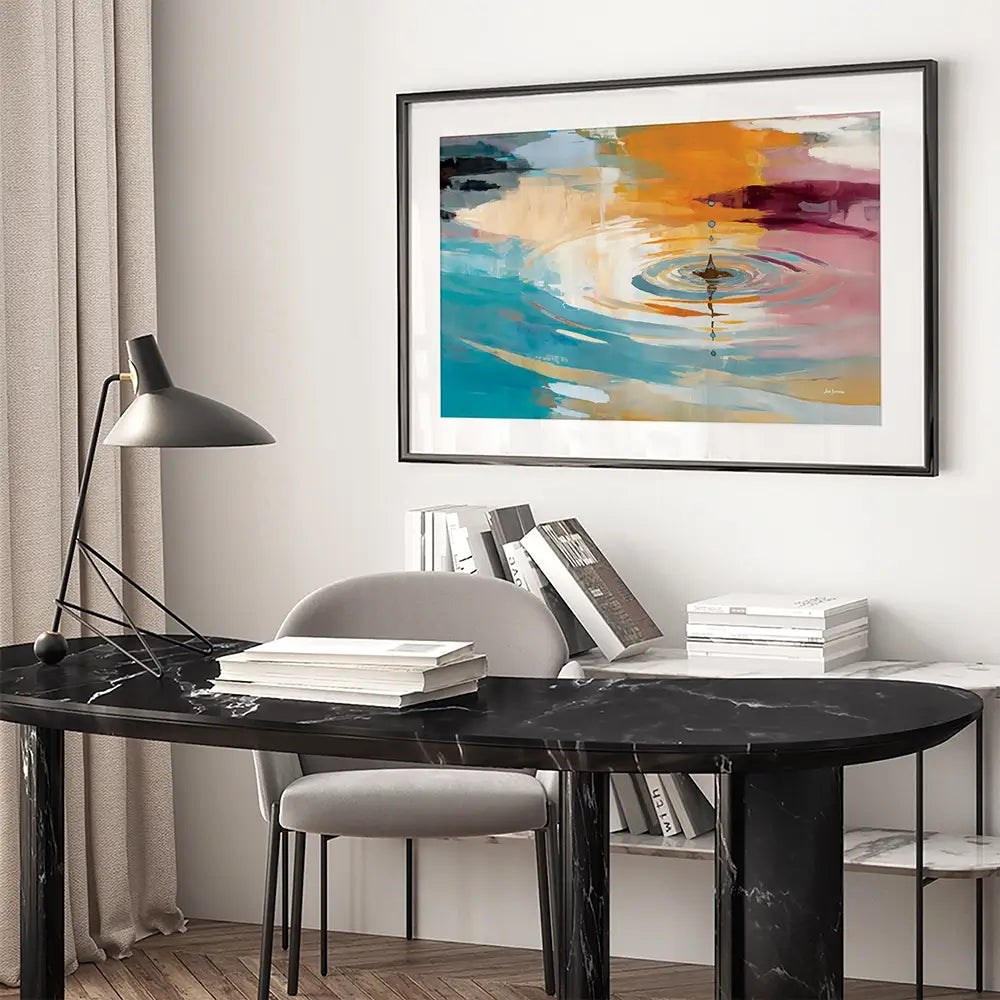 Abstract Water Ripple Framed Art Print Abstract Water Ripple Framed Art Print wall art product Leon Devenice