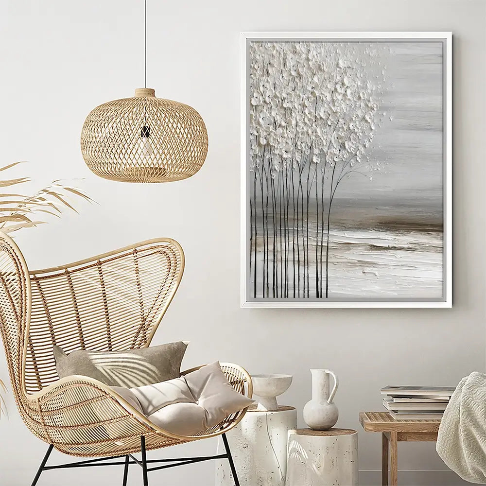 Abstract White Trees Canvas Print Abstract White Trees Canvas Print wall art product LSR Design Studio - Independent
