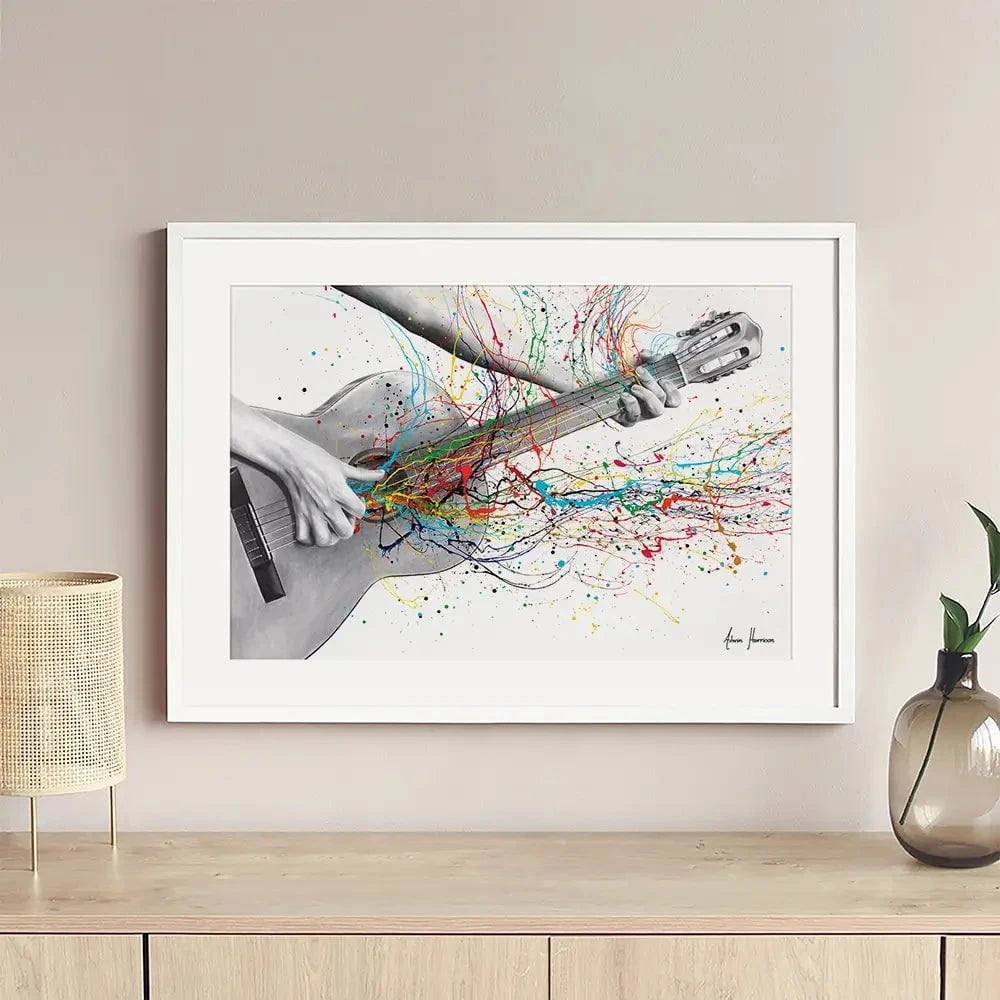 Acoustic Guitar Solo Framed Art Print Acoustic Guitar Solo Framed Art Print wall art product Ashvin Harrison