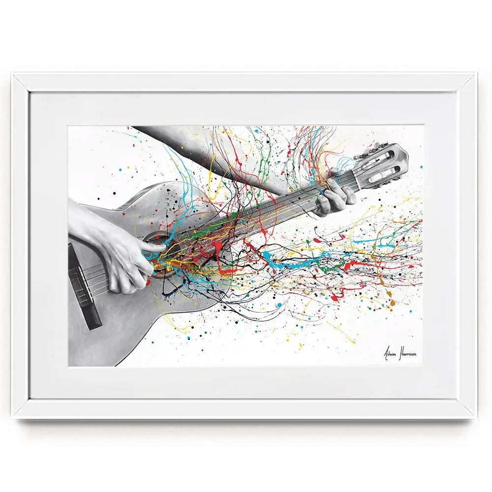 Acoustic Guitar Solo Framed Art Print Acoustic Guitar Solo Framed Art Print wall art product Ashvin Harrison