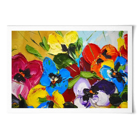 Acrylic Painted Flowers Art Print Acrylic Painted Flowers Art Print wall art product Victoria Denisova / Shutterstock