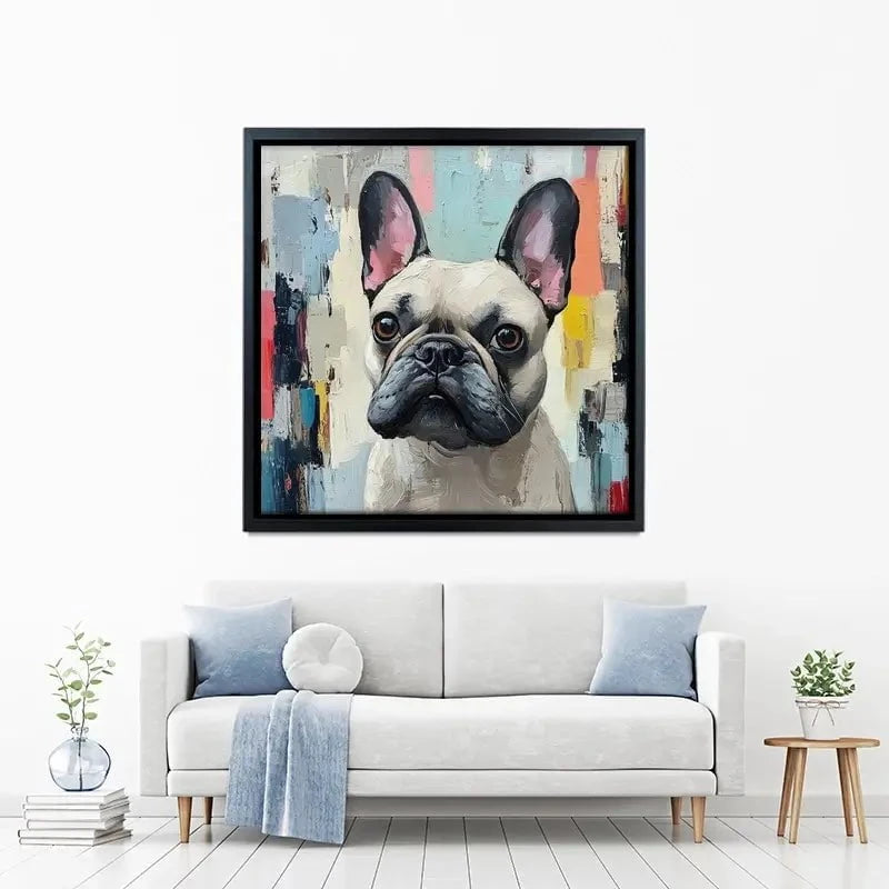 Adorable Frenchie Canvas Print Adorable Frenchie Canvas Print wall art product Tanya Ocean