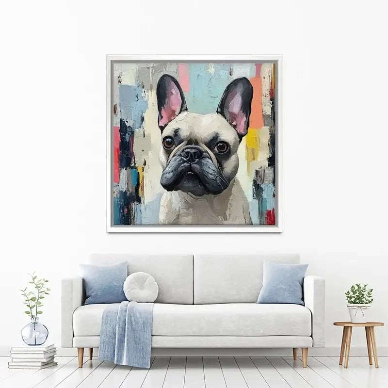 Adorable Frenchie Canvas Print Adorable Frenchie Canvas Print wall art product Tanya Ocean