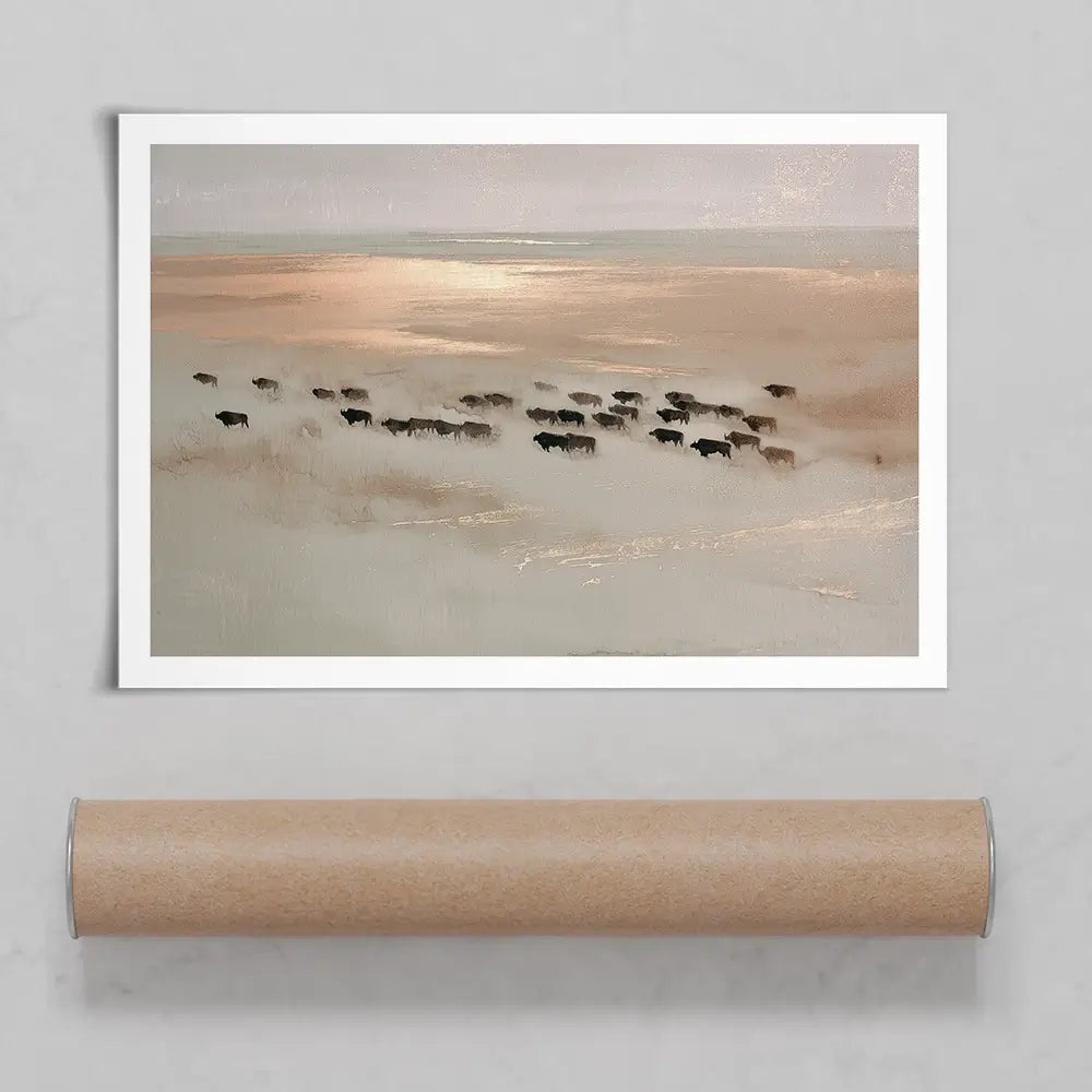 Aerial Buffalo Dust Art Print Aerial Buffalo Dust Art Print wall art product Chromatic Storm Studio