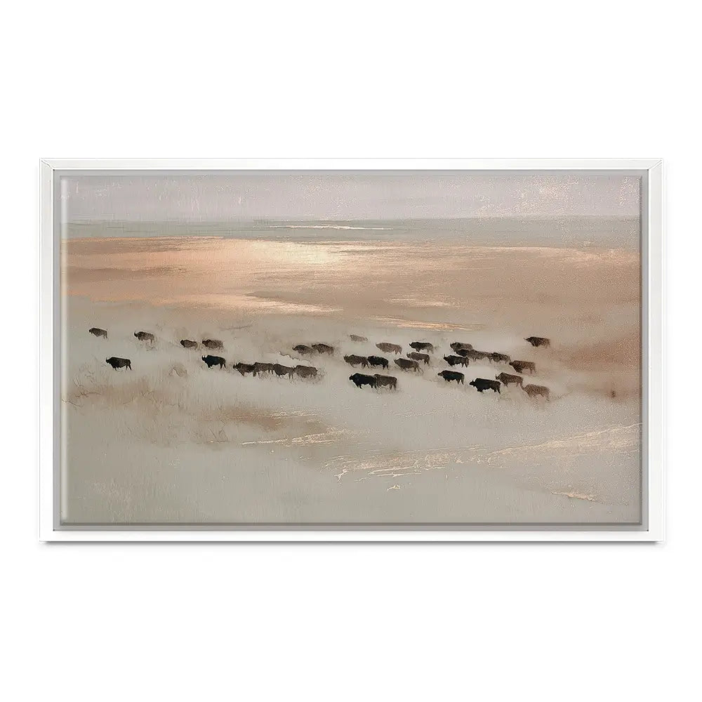 Aerial Buffalo Dust Canvas Print Aerial Buffalo Dust Canvas Print wall art product Chromatic Storm Studio