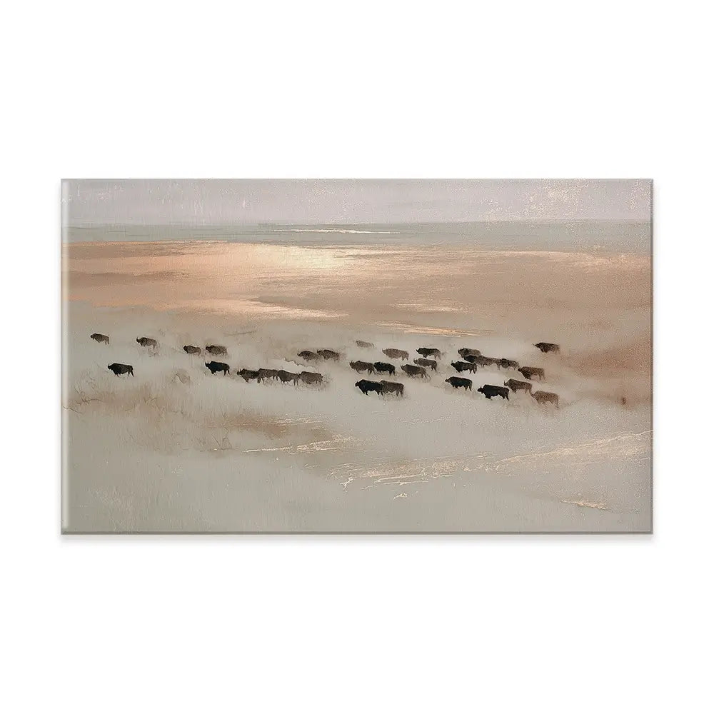 Aerial Buffalo Dust Canvas Print Aerial Buffalo Dust Canvas Print wall art product Chromatic Storm Studio