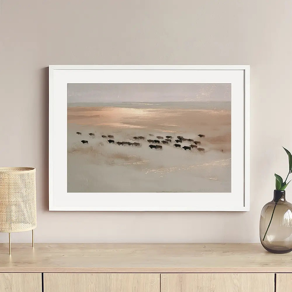 Aerial Buffalo Dust Framed Art Print Aerial Buffalo Dust Framed Art Print wall art product Chromatic Storm Studio