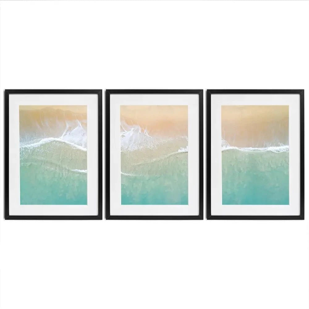 Aerial Wave Framed Art Print Trio Aerial Wave Framed Art Print Trio wall art product Zephyr_p / Shutterstock