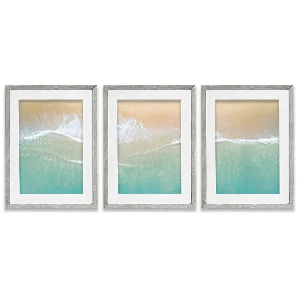 Aerial Wave Framed Art Print Trio Aerial Wave Framed Art Print Trio wall art product Zephyr_p / Shutterstock