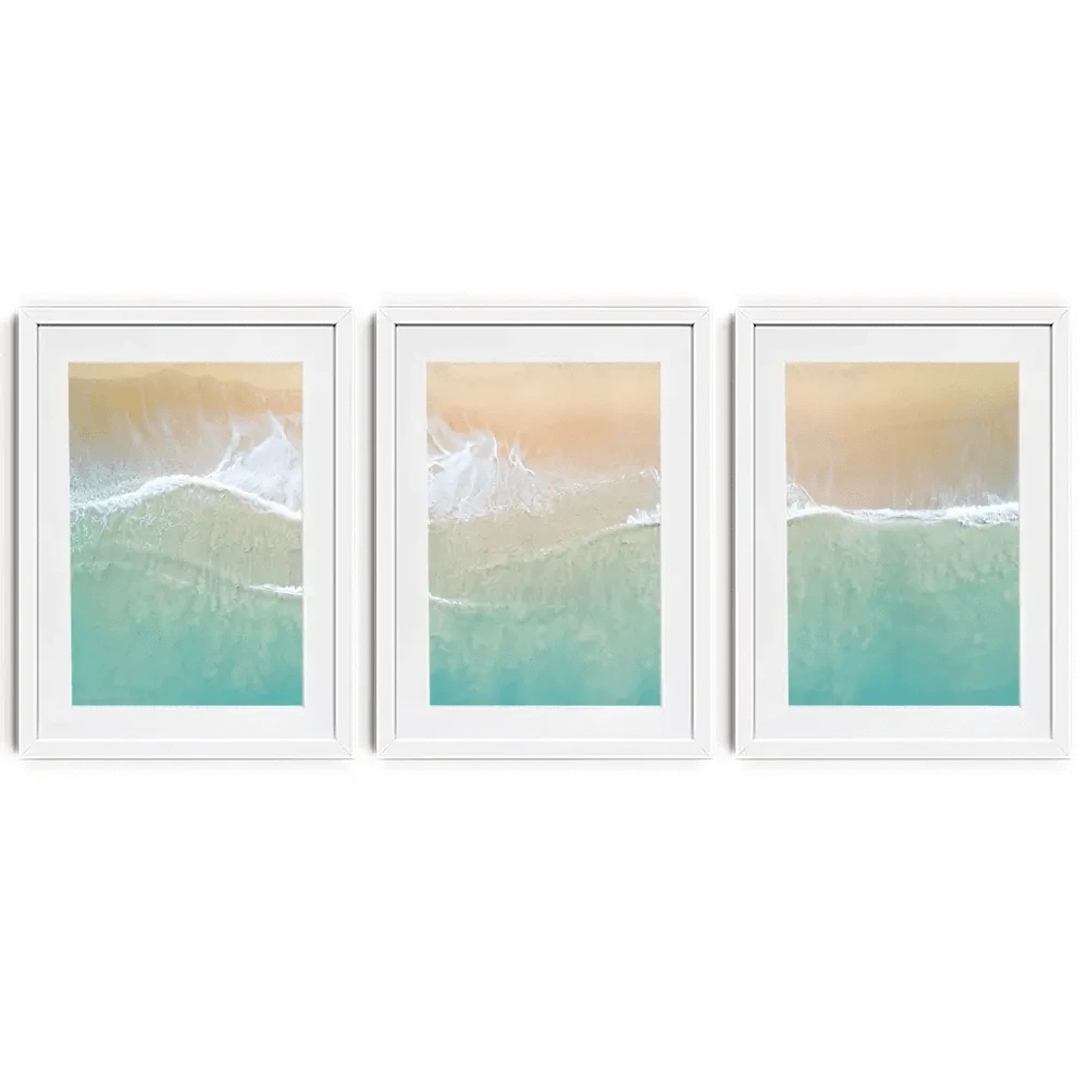Aerial Wave Framed Art Print Trio Aerial Wave Framed Art Print Trio wall art product Zephyr_p / Shutterstock