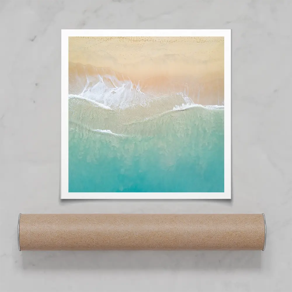 Aerial Wave Square Art Print Aerial Wave Square Art Print wall art product Zephyr_p / Shutterstock