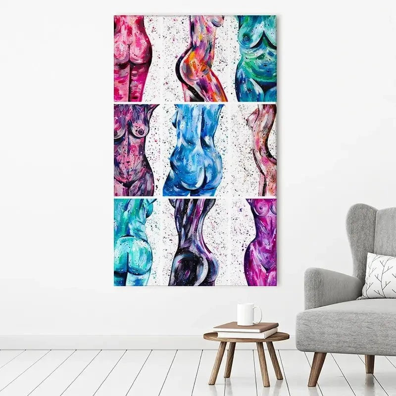 All Bodies Are Beautiful Canvas Print All Bodies Are Beautiful Canvas Print wall art product Emma LC Art
