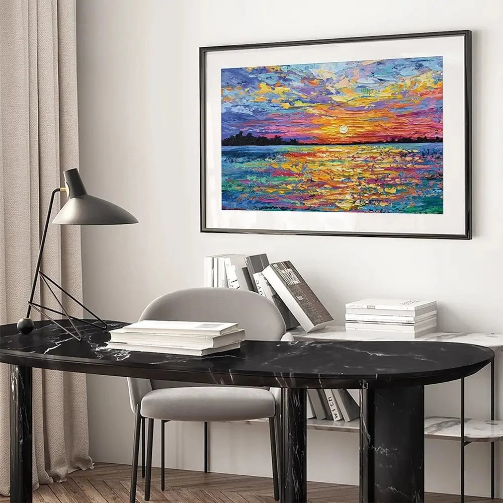 All Encompassing Sunset Framed Art Print All Encompassing Sunset Framed Art Print | Sunset Framed Print | Art wall art product Olga Tkachyk