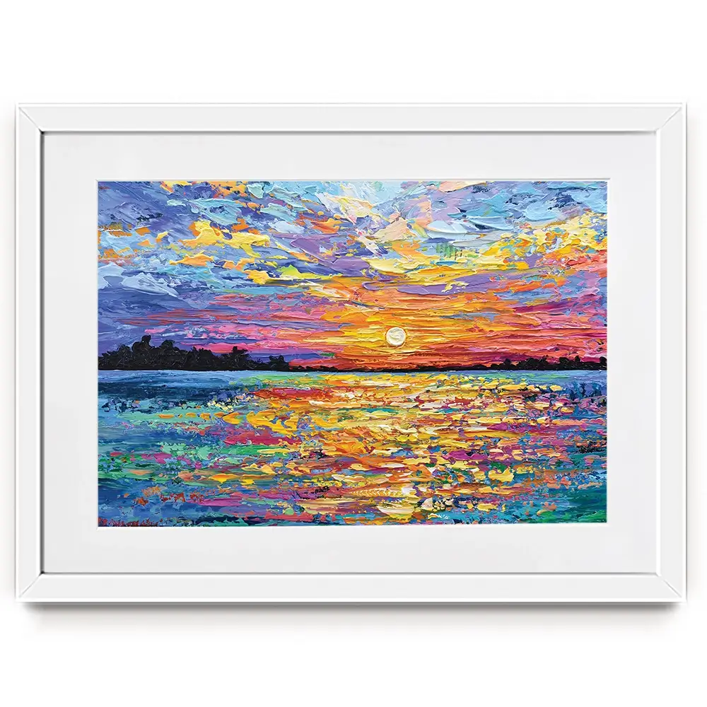 All Encompassing Sunset Framed Art Print All Encompassing Sunset Framed Art Print | Sunset Framed Print | Art wall art product Olga Tkachyk