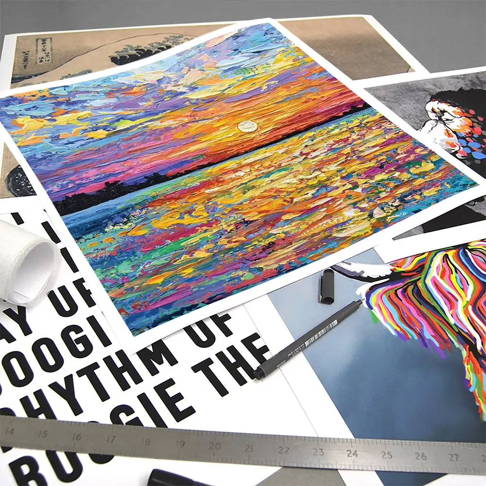 All Encompassing Sunset Square Art Print All Encompassing Sunset Square Art Print wall art product Olga Tkachyk