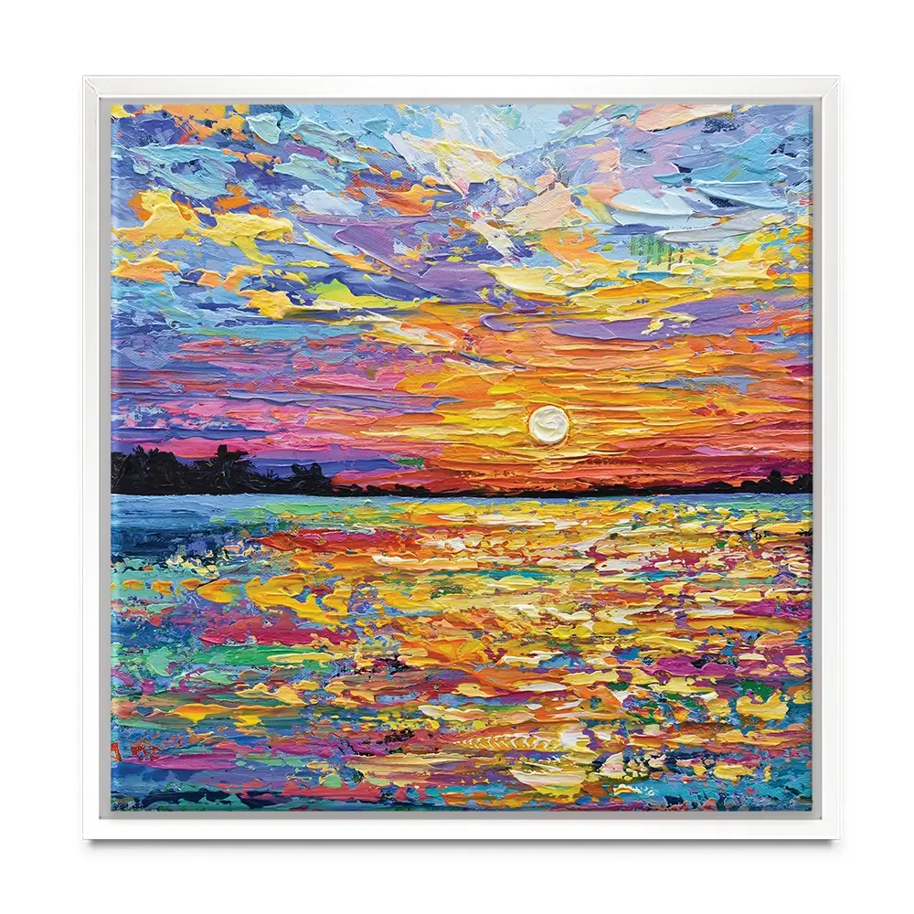 All Encompassing Sunset Square Canvas Print All Encompassing Sunset Square Canvas Print | Sunset Canvas | Sunsets wall art product Olga Tkachyk