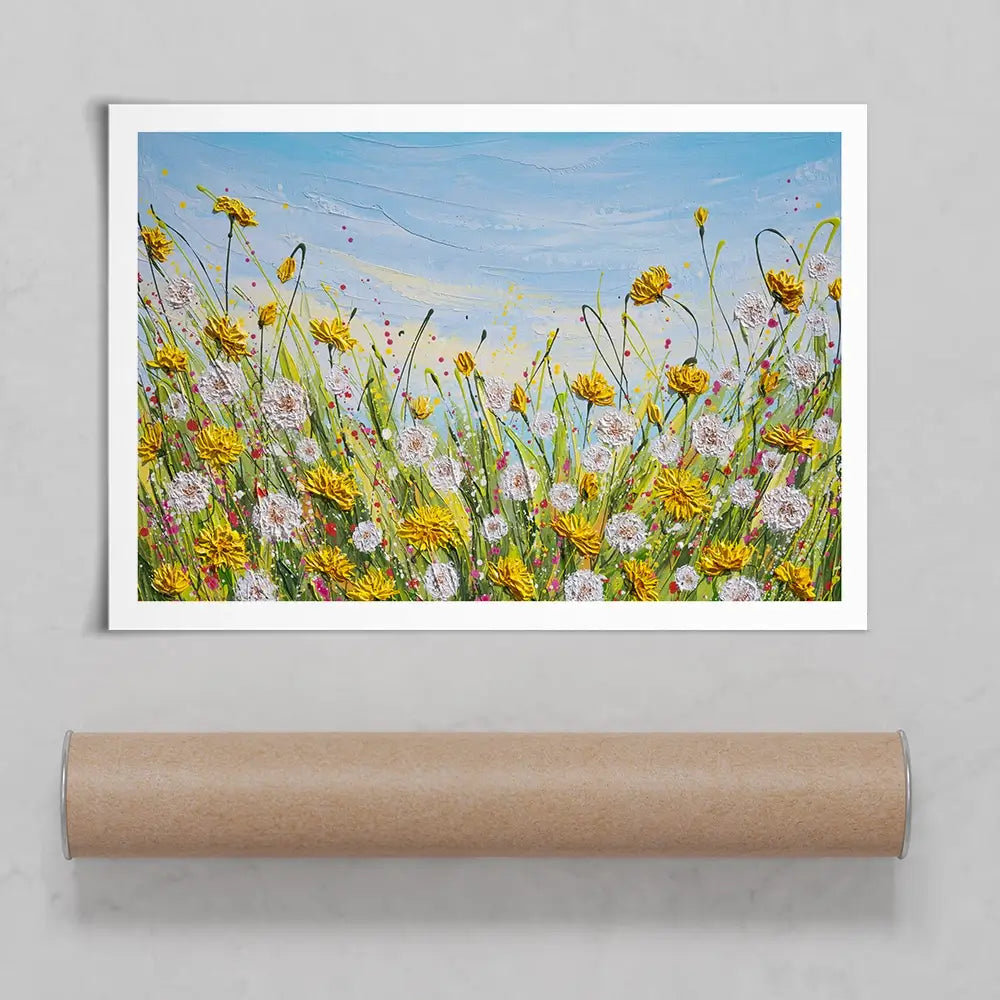 All The Dandelions Art Print All The Dandelions Art Print wall art product Olga Tkachyk