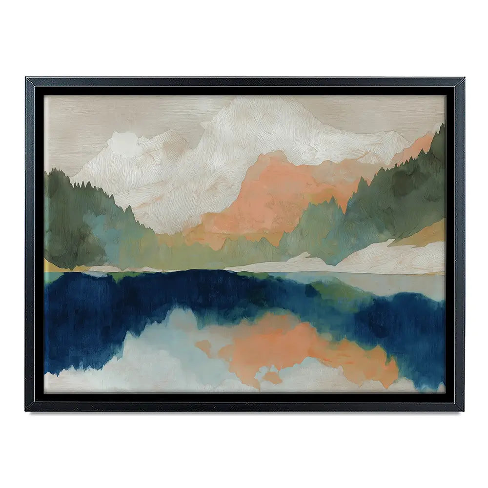 Alpine Autumn Lake Reflection Canvas Print Alpine Autumn Lake Reflection Canvas Print wall art product Chromatic Storm Studio