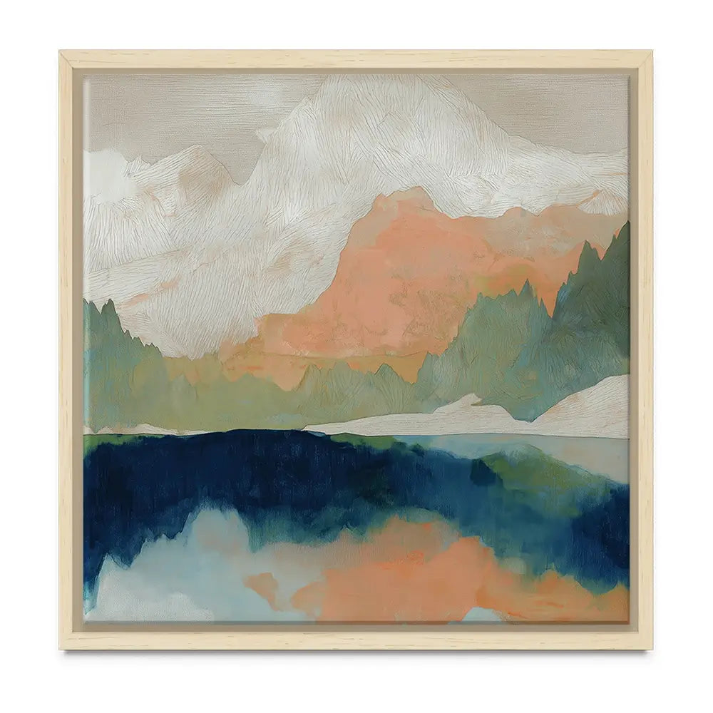 Alpine Autumn Lake Reflection Oversized Canvas Print Alpine Autumn Lake Reflection Oversized Canvas Print wall art product Chromatic Storm Studio