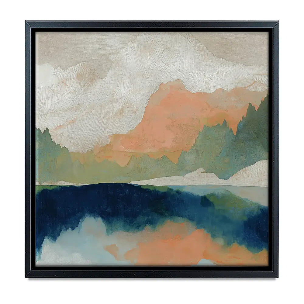 Alpine Autumn Lake Reflection Oversized Canvas Print Alpine Autumn Lake Reflection Oversized Canvas Print wall art product Chromatic Storm Studio