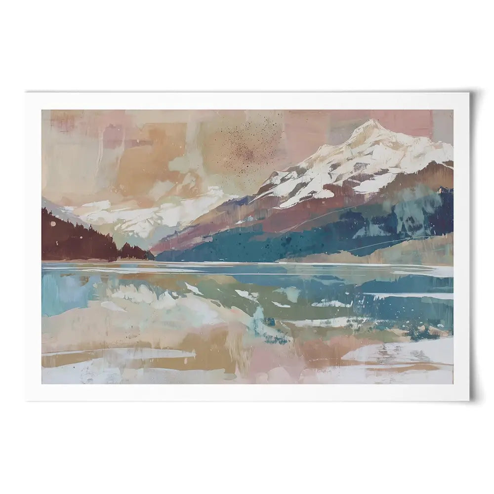 Alpine Lake Reflection Art Print Alpine Lake Reflection Art Print wall art product Chromatic Storm Studio